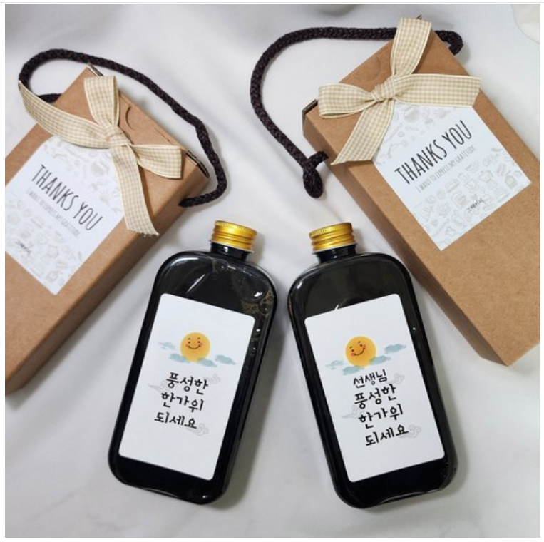 추석 선물세트 더치커피 레터링 어린이집 선생님 선물, 2세트, 문구더치 250ml