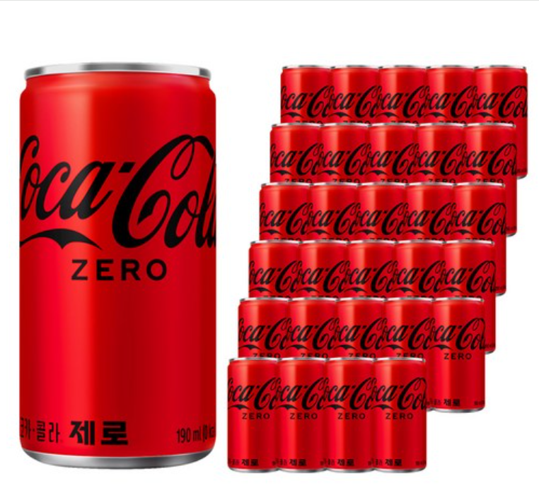 코카콜라 제로, 190ml, 30개