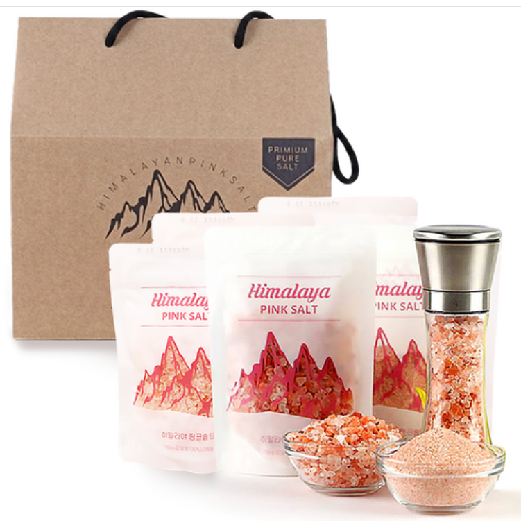 명절 단하루 히말라야 핑크솔트 선물세트 250g x 5팩+그라인더1개 설 명절 선물세트