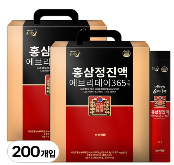 순수식품 홍삼정진액 에브리데이 365 스틱, 10g, 200개
