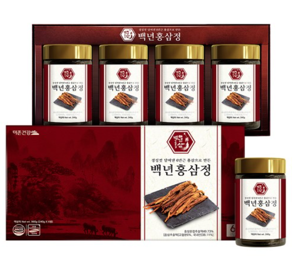 더존건강 백년홍삼정, 240g, 4개