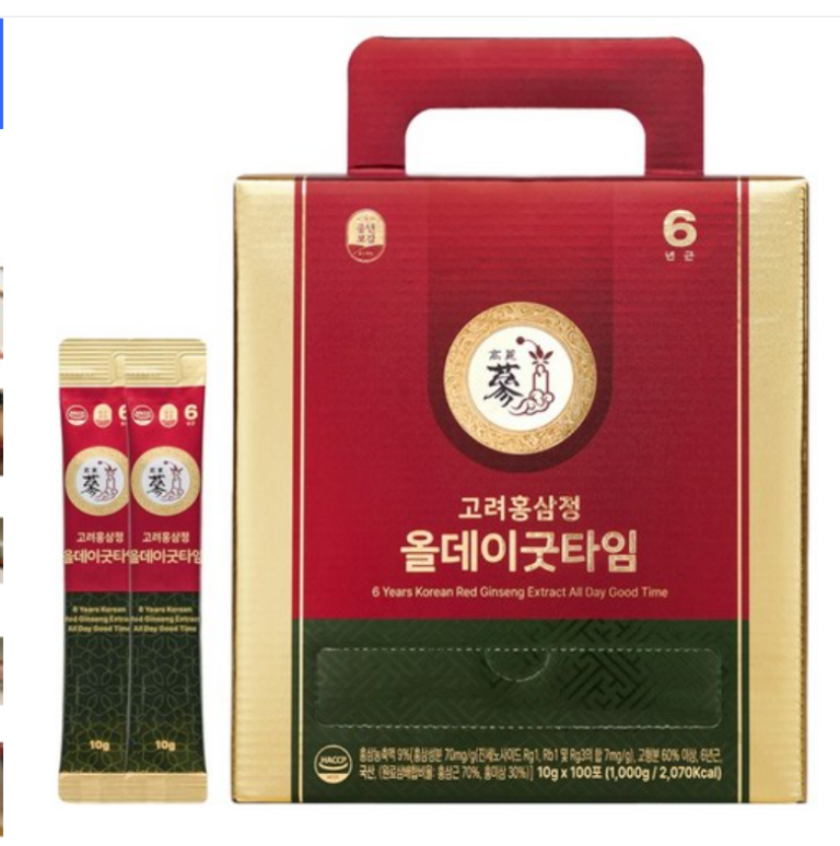풍년보감 6년근 고려홍삼정 올데이굿타임 스틱 100p