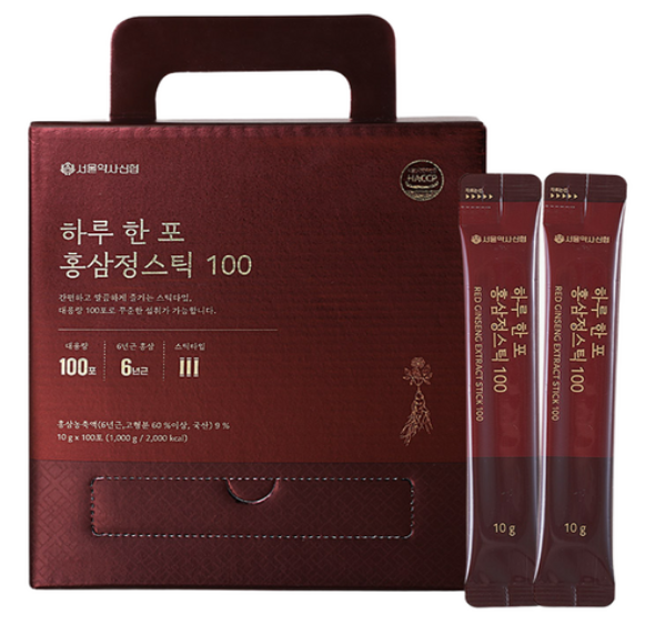 서울약사신협 하루 한 포 홍삼정스틱 100포, 100회분, 1개