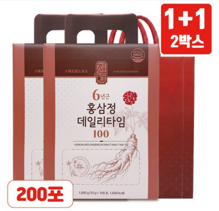 [추석특가 1+1] 6년근 홍삼정 스틱 총 200포 (전용 쇼핑백 증정 / 하루 한포 건강선물)