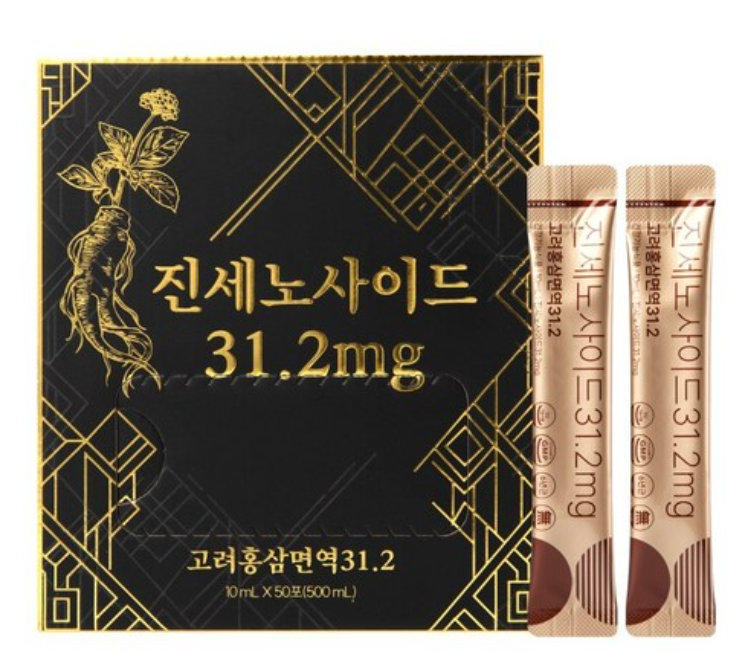 진세노사이드 31.2mg 고려홍삼면역 31 홍삼스틱, 100개, 10ml