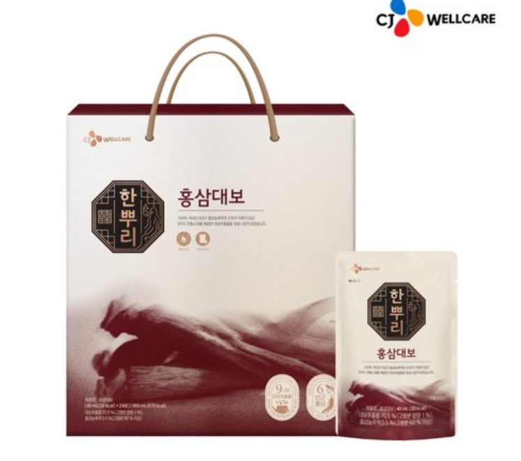 CJ 한뿌리 홍삼대보, 40ml, 24개